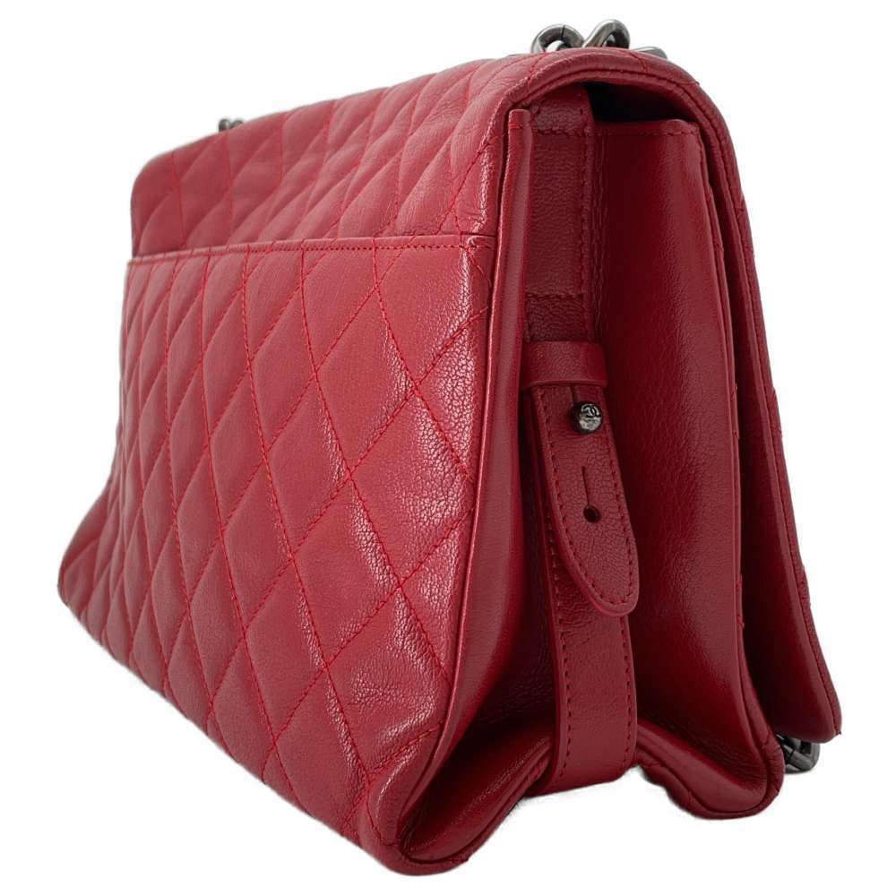 Chanel Big Matelasse Bag Red RUE 31 CAMBON Calf